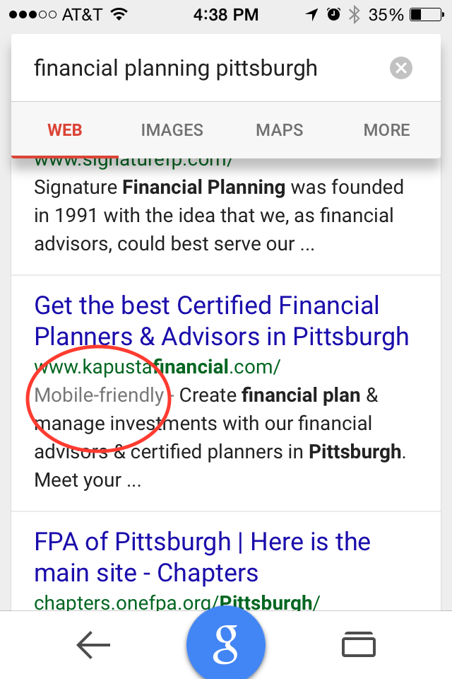 Google's Mobile-Friendly Tag